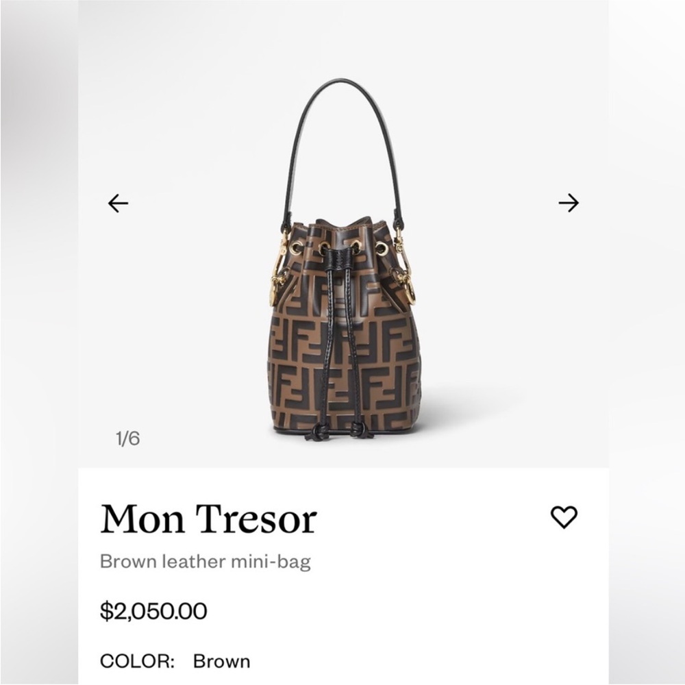 Fendi Mon Tresor Mini bucket bag - Picture 5 of 7
